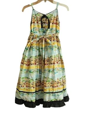 Marmellata Boutique Layered Coastal City Print Dress